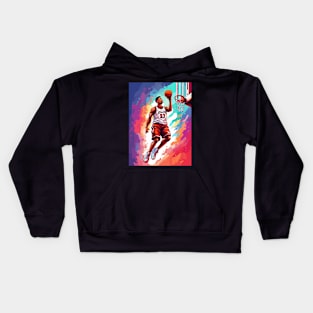 Man Basketball Lover Design Art Kids Hoodie